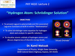pdf hydrogen atom schrödinger solution