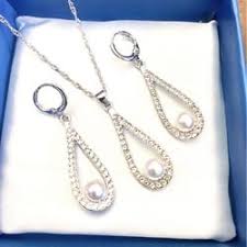 sterling silver and pearl jewelry set