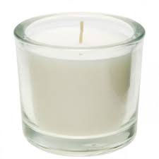 Glass Candle Jar Wax Candle White