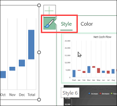 create excel waterfall chart show rise