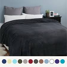Bedsure Fleece Blankets King Size Dark