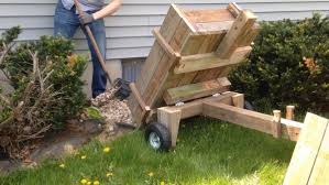 Build A Wooden Wheelbarrow Dump Cart