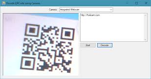 qr code scanner using camera in c