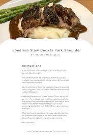 boneless slow cooker pork shoulder