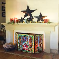 Stained Glass Fireplace Screen 3
