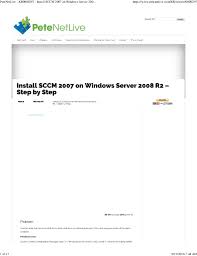 Install Sccm 2007 On Windows Server 2008 R2 Step By Step