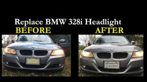 Fast Replace Bmw 328i Headlight Bulb Without Removing Tires