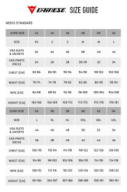 dainese racing suit size chart