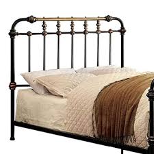 Black Metal Full Bed With Gold Accent