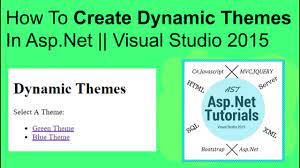 how to create dynamic theme in asp net