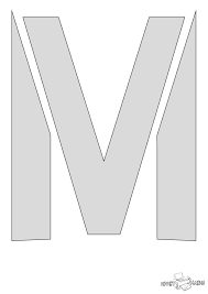 Буква М - трафарет - ПринтМания