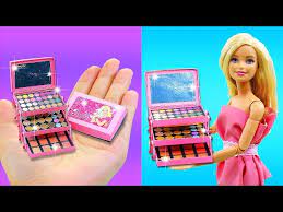 barbie hacks diy miniature makeup set