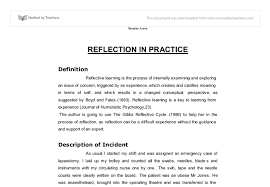 Reflection Essay  The nursing skill I will be discussing is bed     Reflective Journal high school essay example graduate school essays samples resume template  for high school student resume high
