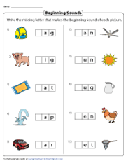 Write first letter of each picture esl worksheet by ejrb from www.eslprintables.com the first button labeled download pdf will automatically start downloading the worksheet in most web browsers. Beginning Sounds Worksheets