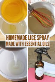 homemade lice spray made with essential