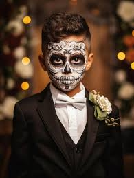 kid in day of the dead makeup