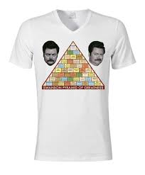 Ron Swanson Parks And Recreation Pyramid Of Greatness Men V Neck V Neck T Shirt Funny Shirt Cotton T Shirts From Amesion91 12 08 Dhgate Com