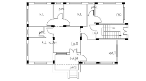 17x18 Meter 3 Bhk House Floor Plan Cad