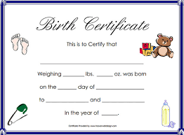 Birth Certificate Templates