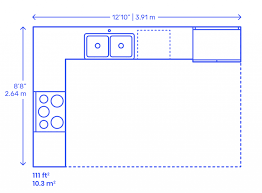 kitchen floor plans with dimensions