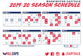 2019-20 Washington Capitals Schedule ...