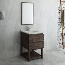 Shop wayfair for all the best under 20 bathroom vanities. Formosa 24 30 Or 36 Wide Floor Standing Modern Bathroom Vanity Set W Open Bottom Mirror By Fresca Kitchensource Com