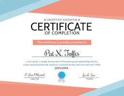 Elegant Certificate Of Completion Design Template Postermywall