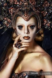 portrait of woman with fantasy makeup