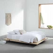 Simms Queen Natural Wood Platform Bed