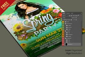 spring party flyer template