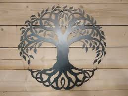 premium celtic tree of life metal sign