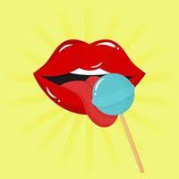 lollipop lips vector art icons and