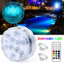 Submersible 10led Lights Ip68 Waterproof Lamp Underwater Pool Light With Rf Remote Controller For Fish Tanks Fountain Aquariums Led Underwater Lights Aliexpress