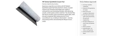 quietwalk carpet pad mp global