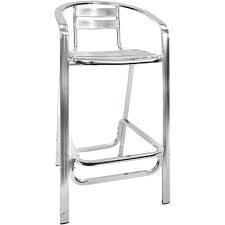 double aluminum patio bar stool