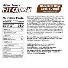 fit crunch bar chocolate chip cookie