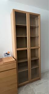 ikea billy oxberg bookcase with gl