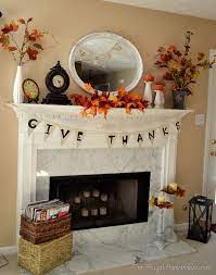 Fall Fireplace Decor