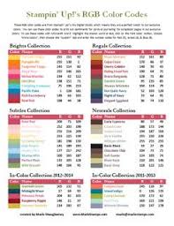 Tool Tip Tuesday Rgb Hex Color Code Charts For Stampin