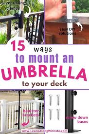 Deck Umbrella Mount Ideas