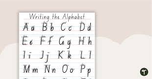 writing the alphabet chart teach starter