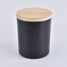 Whole 8oz Black Glass Candle Jar