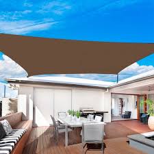 Asteroutdoor sun shade sail triangle 10' x 10' x 10' uv block canopy for patio backyard lawn garden outdoor activities, graphite. Outsunny 20 X 13 Rectangle Outdoor Patio Sun Shade Sail Canopy With D Rings And Nylon