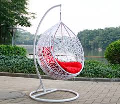 wicker egg shaped swing chair