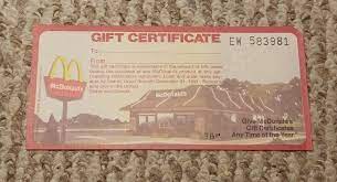 50 cent gift certificate