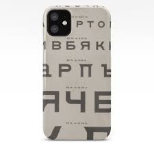 Russian Cyrillic Vision Chart Iphone Case By Bluespecsstudio