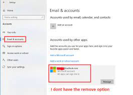 · click accounts, scroll down, and then click the microsoft account you would like to delete. Remove Email Address From Windows Microsoft Community