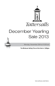 Tattersalls December Yearling Sale 2013