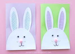 Diy easter card with 'easter egg garland'. Cutest Bunny Diy Easter Card I Heart Crafty Things