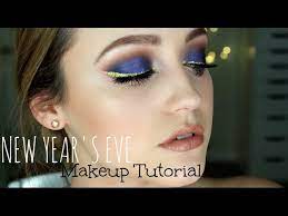 blue new year s eve makeup tutorial